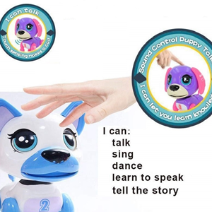 ربات اسباب بازی شارژی سگ سنسوردار سفید Electronic Robot Dog Smart Pet White_اسباب بازی